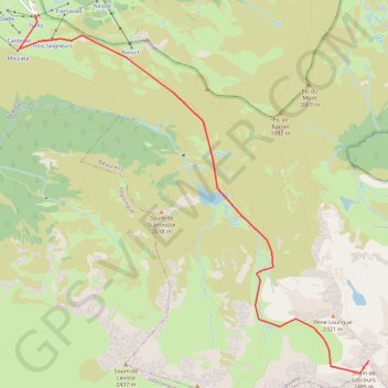 Soum de Lascours depuis Hautacam GPS track, route, trail