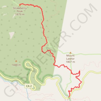 Strawberry Peak GPS track, route, trail