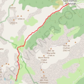 Saint Dalmas Refuge de Gialorgues GPS track, route, trail