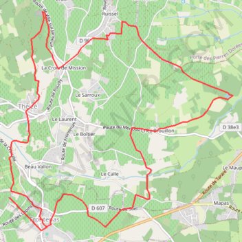 Pierres dorées - bleu - Frontenas - Theizé - Ruissel GPS track, route, trail