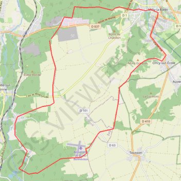 Milly la Foret - sud Ouest GPS track, route, trail
