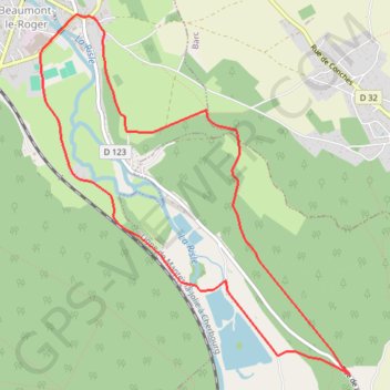 Circuit du Hom - Beaumont-le-Roger GPS track, route, trail