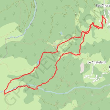 Du Plan du Chuet vers la Légette du Mirantin GPS track, route, trail