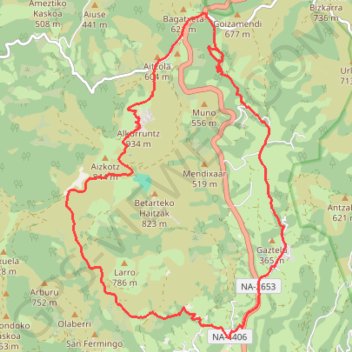Pays Basque, Alkurruntz GPS track, route, trail