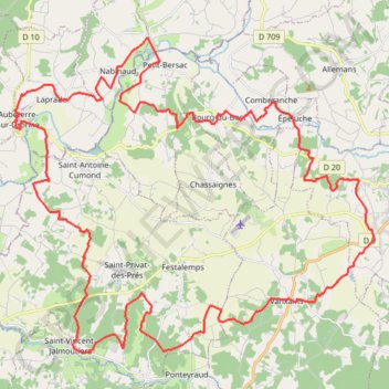 Base Aubeterre-VTT Poltrot-Dordogne GPS track, route, trail