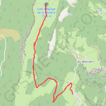 Crêtes de la moliere GPS track, route, trail
