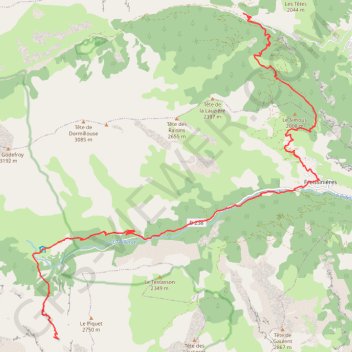Vallon de fournel-lac de Fangéas GPS track, route, trail