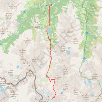 Ascension du Petit Vignemale GPS track, route, trail