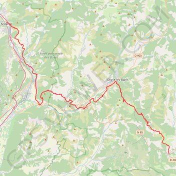 Alpes-de-Haute-Provence entre Barrême et Sisteron GPS track, route, trail