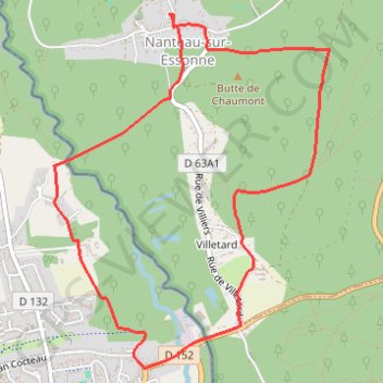 Nanteau sur Essonne GPS track, route, trail