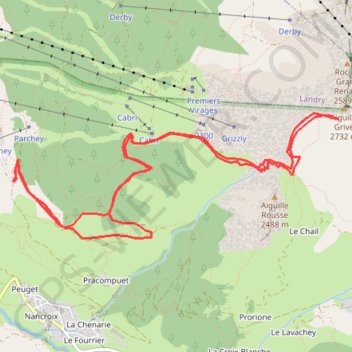 De Plan Peisey à l'Aiguille Grive GPS track, route, trail