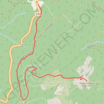 Mont vinaigre GPS track, route, trail