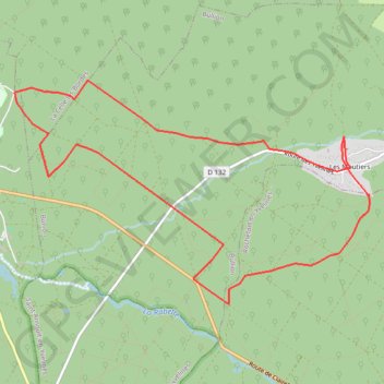 Moutiers Château Bruyères GPS track, route, trail