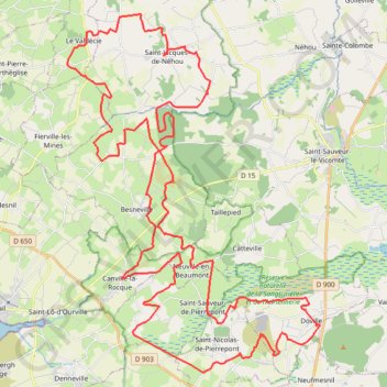 Saint-Jacques-de-Néhou 66km GPS track, route, trail