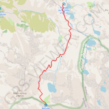 Refuge PACKE GPS track, route, trail