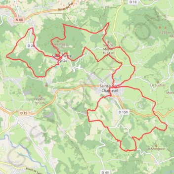 Tour St Julien 32km GPS track, route, trail