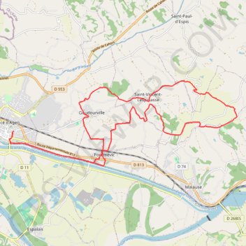L'Occitane - Valence-d'Agen GPS track, route, trail
