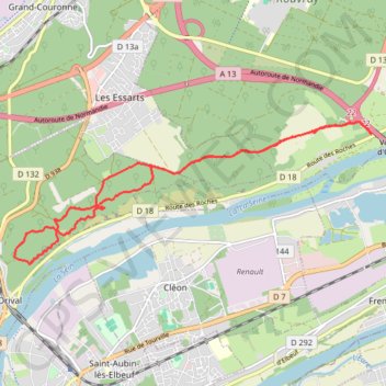 Randonnée Roches d'Orival GPS track, route, trail