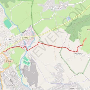 Sortie pédestre Mourex GPS track, route, trail
