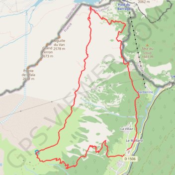 D'émosson à la Loriaz GPS track, route, trail