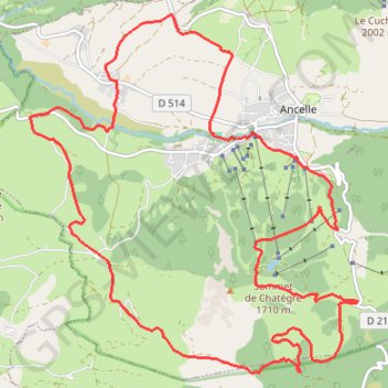 Sous Faudon GPS track, route, trail