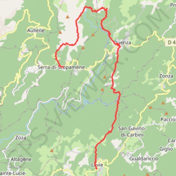Mare a Mare Sud - De Levie à Serra di Scopamena GPS track, route, trail