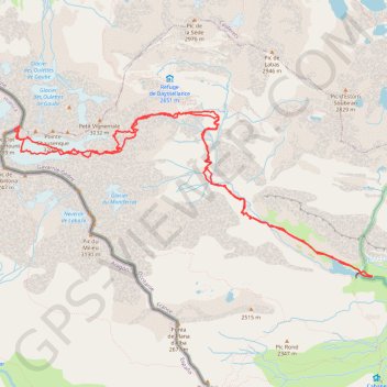 Pic du Vignemale par Ossoue GPS track, route, trail