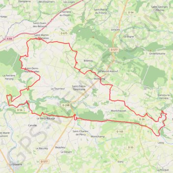 Tour du Bocage Virois - Saint-Martin-des-Besaces GPS track, route, trail