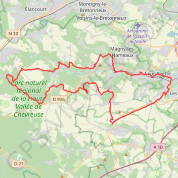Gravel Grand Paris Vallée de Chevreuse GPS track, route, trail