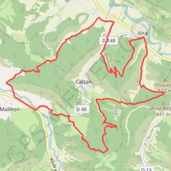 Malleon - Vira - Calzan GPS track, route, trail