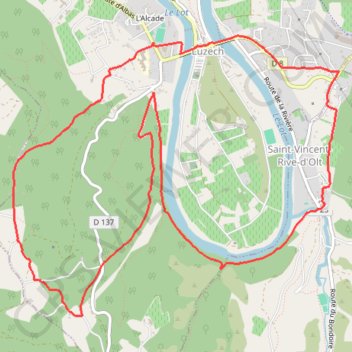 Luzech-Crespiat-Pesquier-Saint-Vincent GPS track, route, trail