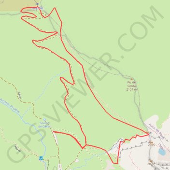 Le Pic de Freychet GPS track, route, trail