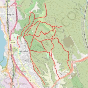 Vitrolles Pistes Pompiers GPS track, route, trail