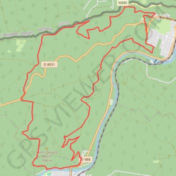 Révin - Les Bois Bryas - Ri d'Alyse et d'Oignies GPS track, route, trail
