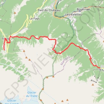 TMB-j7, de La Fouly au gîte du Peuty GPS track, route, trail