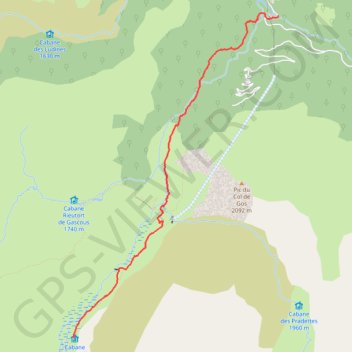 Cabane de Quioulès GPS track, route, trail