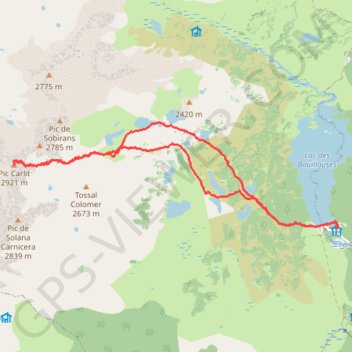 Pic du Carlit GPS track, route, trail