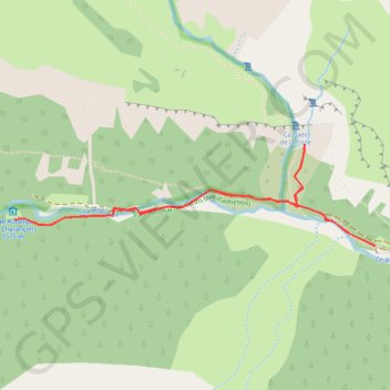 Cascade de la Pisse et gîte des Charençons GPS track, route, trail