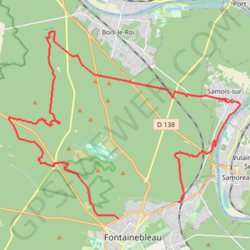 Circuit des 11 mares en Forêt de Fontainebleau GPS track, route, trail