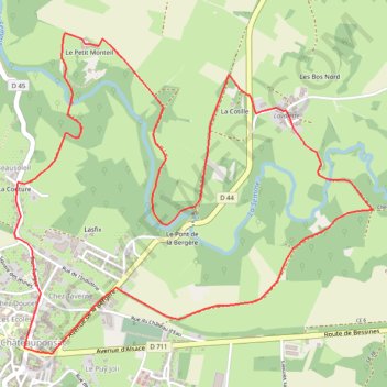 Sentier du Petit Monteil et de Lavalette - Châteauponsac GPS track, route, trail