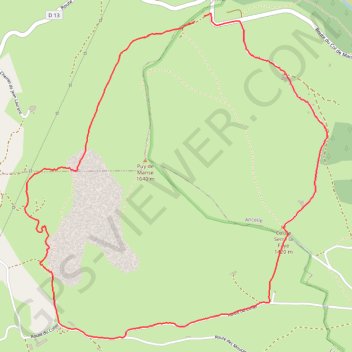 Sortie du Tour du Puy de Manse GPS track, route, trail
