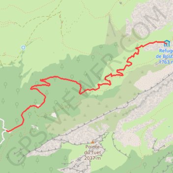 Trace raquettes la rosière GPS track, route, trail