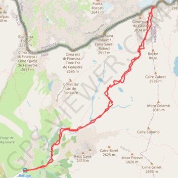 Balcon du Gelas GPS track, route, trail