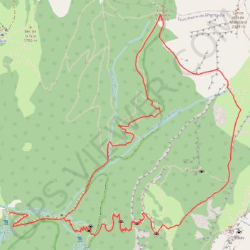 Col de la Saulce, le Prayet, Perquelin GPS track, route, trail