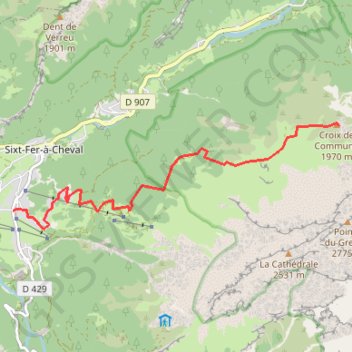 Samoëns, Croix de la Frête GPS track, route, trail