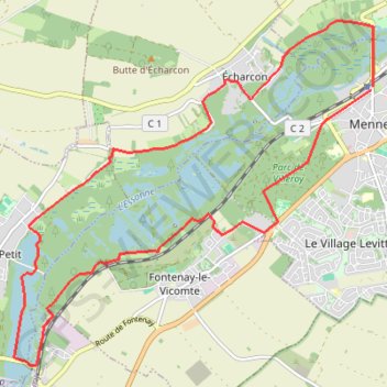 Boucle des étangs de Mennecy GPS track, route, trail