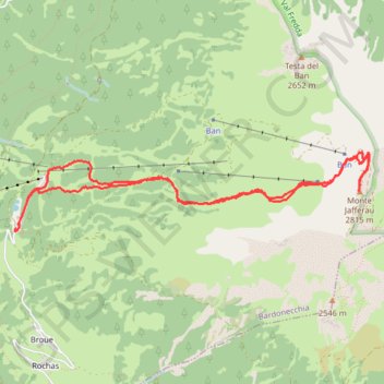 Monte Jafferau GPS track, route, trail