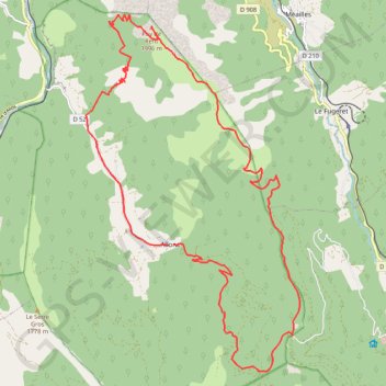 Le puy de Rent au départ d'Allons GPS track, route, trail