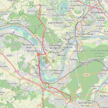 Courdimanche - Saint-Germain-en-Laye GPS track, route, trail