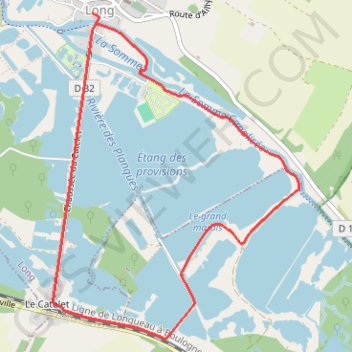 Les Marais et la Chaussée du Catelet - Long GPS track, route, trail